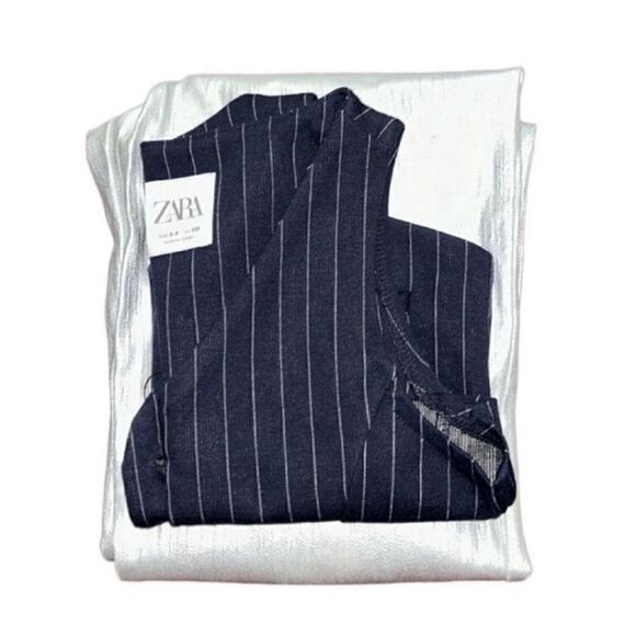 Zara Blue & Silver Vest & Pants Set(Size 8-9yrs) - Picture 6 of 6